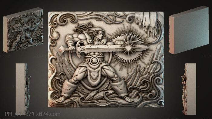 Панно фентези (PFI_014871) 3D модель для ЧПУ станка