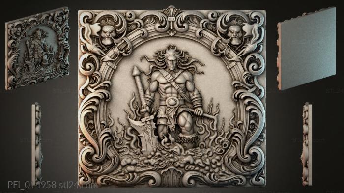 Панно фентези (PFI_014958) 3D модель для ЧПУ станка