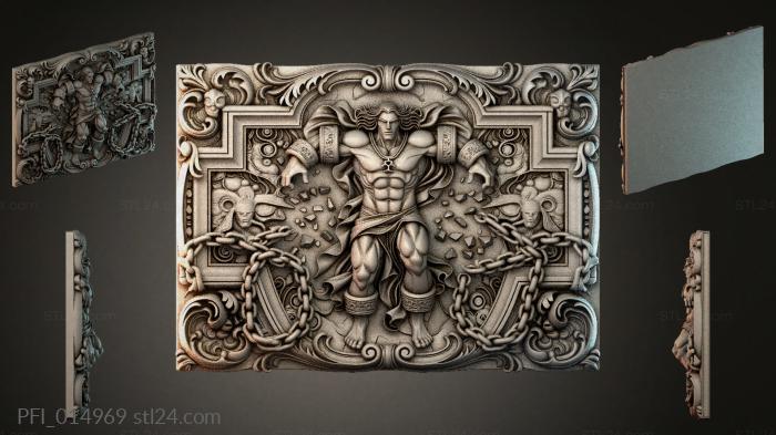 Панно фентези (PFI_014969) 3D модель для ЧПУ станка
