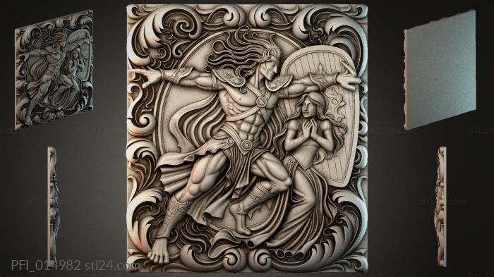 Панно фентези (PFI_014982) 3D модель для ЧПУ станка