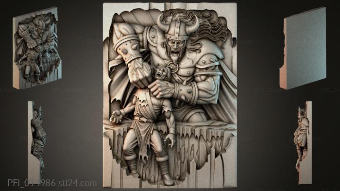 Панно фентези (PFI_014986) 3D модель для ЧПУ станка