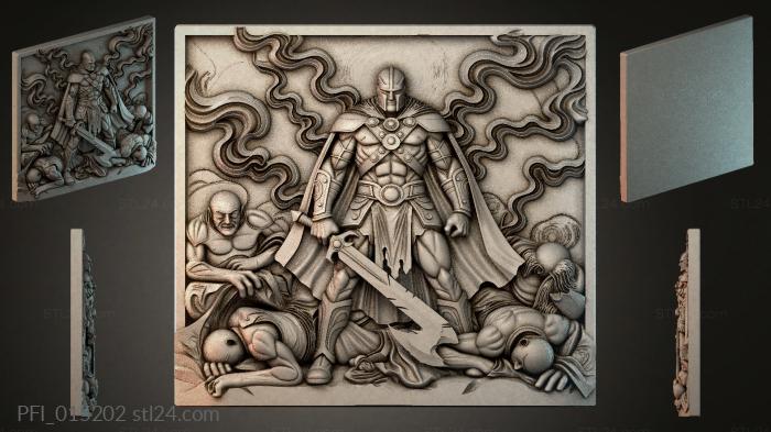 Панно фентези (PFI_015202) 3D модель для ЧПУ станка