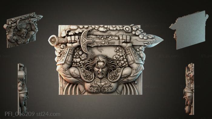 Панно фентези (PFI_015209) 3D модель для ЧПУ станка