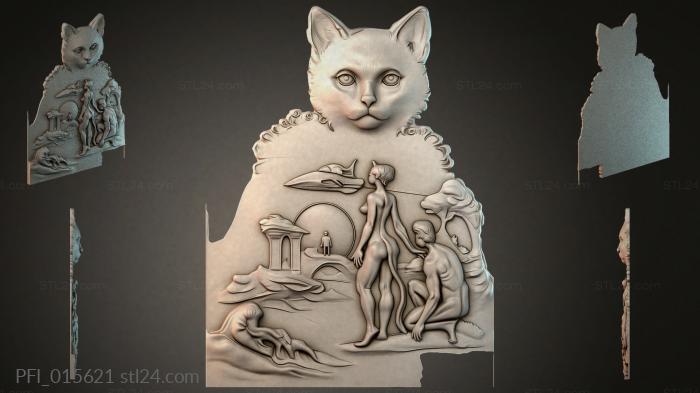 Панно фентези (PFI_015621) 3D модель для ЧПУ станка