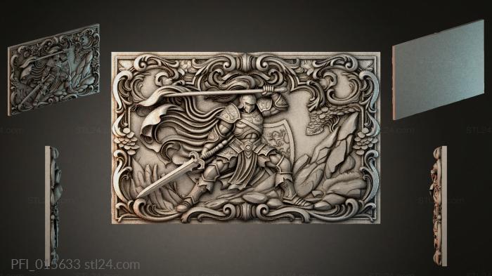 Панно фентези (PFI_015633) 3D модель для ЧПУ станка
