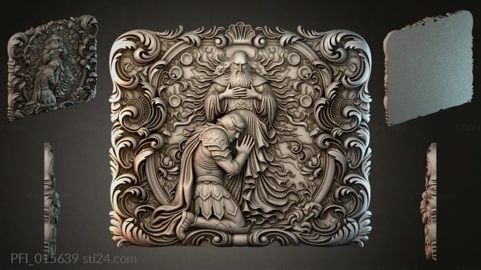 Панно фентези (PFI_015639) 3D модель для ЧПУ станка
