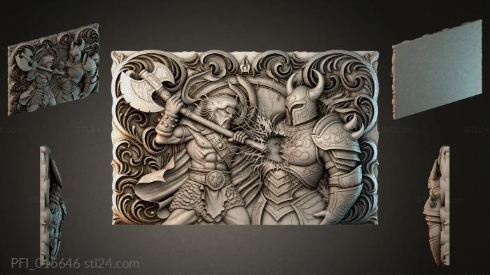 Панно фентези (PFI_015646) 3D модель для ЧПУ станка