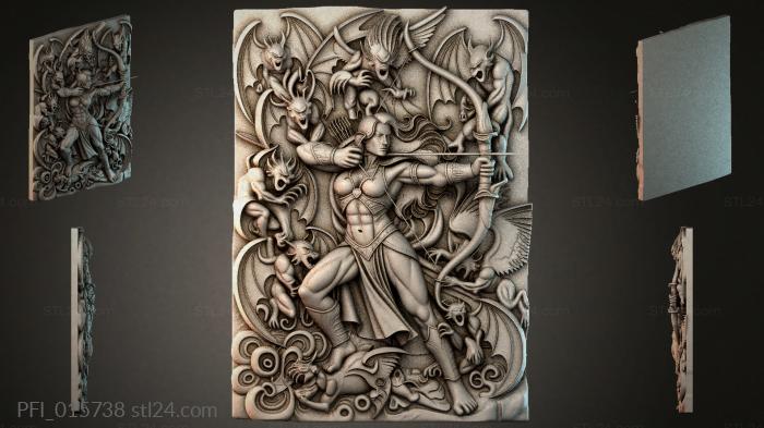 Панно фентези (PFI_015738) 3D модель для ЧПУ станка