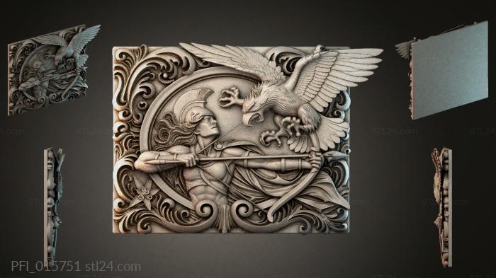 Панно фентези (PFI_015751) 3D модель для ЧПУ станка