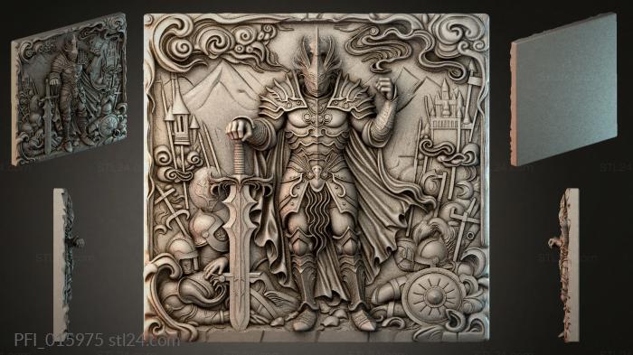 Панно фентези (PFI_015975) 3D модель для ЧПУ станка