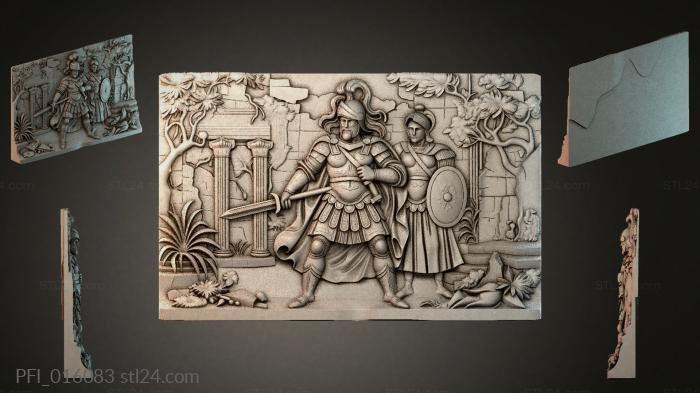 Панно фентези (PFI_016083) 3D модель для ЧПУ станка