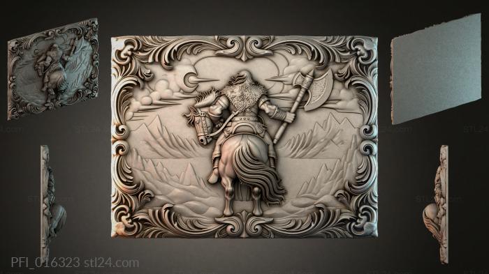 Панно фентези (PFI_016323) 3D модель для ЧПУ станка