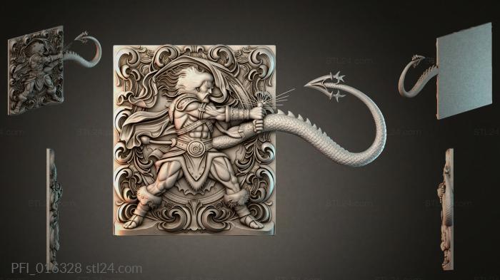 Панно фентези (PFI_016328) 3D модель для ЧПУ станка