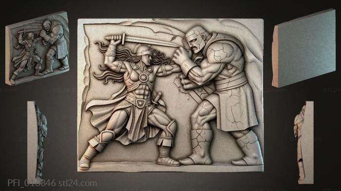 Панно фентези (PFI_016346) 3D модель для ЧПУ станка