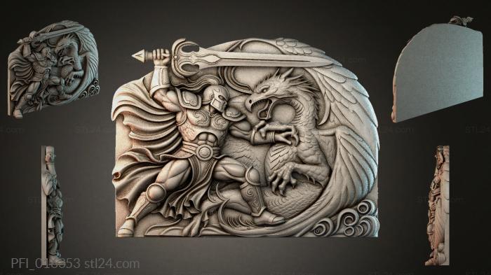 Панно фентези (PFI_016353) 3D модель для ЧПУ станка