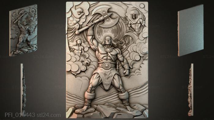 Панно фентези (PFI_016443) 3D модель для ЧПУ станка