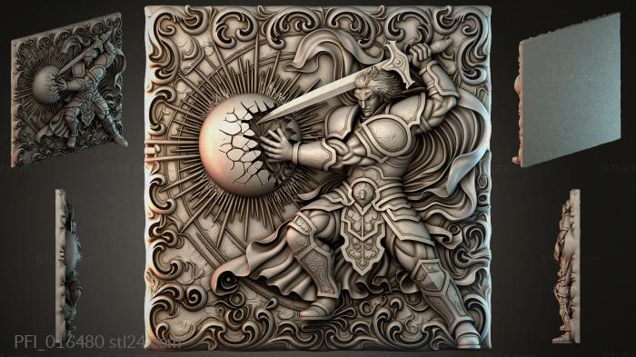 Панно фентези (PFI_016480) 3D модель для ЧПУ станка