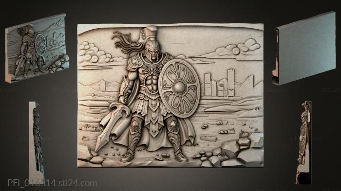 Панно фентези (PFI_016514) 3D модель для ЧПУ станка