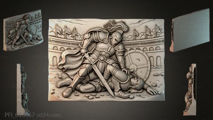 Панно фентези (PFI_016667) 3D модель для ЧПУ станка