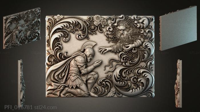 Панно фентези (PFI_016781) 3D модель для ЧПУ станка