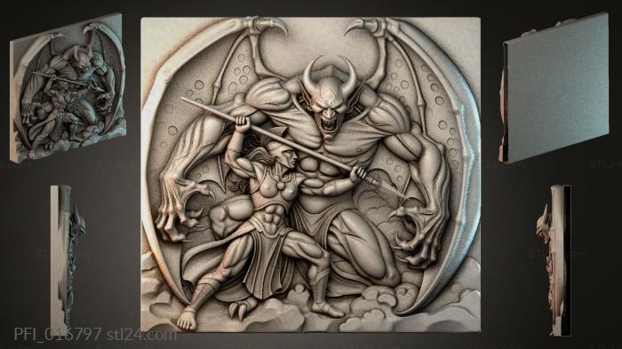Панно фентези (PFI_016797) 3D модель для ЧПУ станка