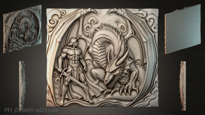 Панно фентези (PFI_016849) 3D модель для ЧПУ станка