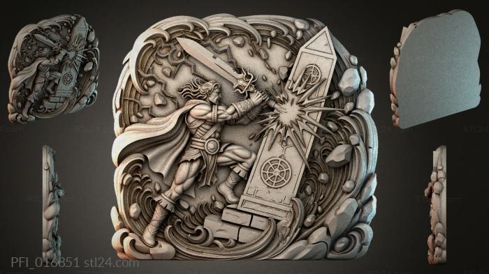 Панно фентези (PFI_016851) 3D модель для ЧПУ станка