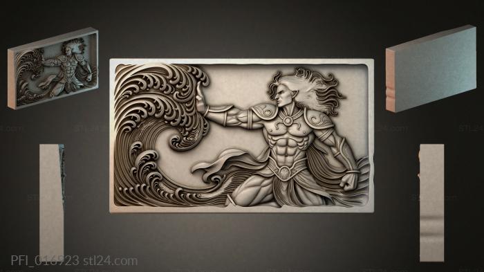 Панно фентези (PFI_016923) 3D модель для ЧПУ станка