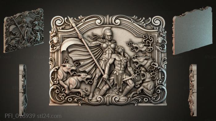 Панно фентези (PFI_016939) 3D модель для ЧПУ станка