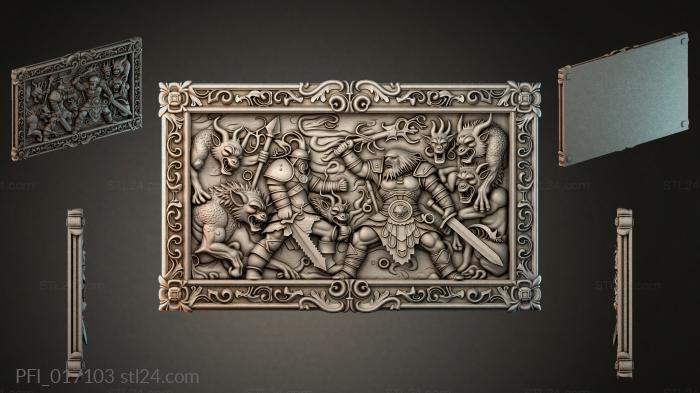 Панно фентези (PFI_017103) 3D модель для ЧПУ станка