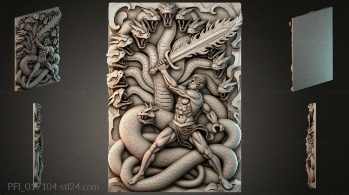 Панно фентези (PFI_017104) 3D модель для ЧПУ станка