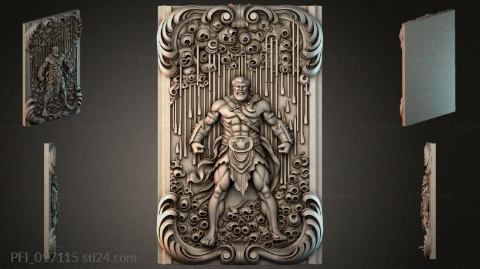 Панно фентези (PFI_017115) 3D модель для ЧПУ станка