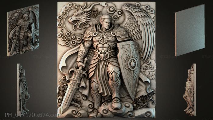 Панно фентези (PFI_017120) 3D модель для ЧПУ станка