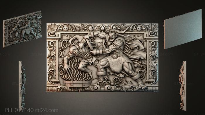 Панно фентези (PFI_017140) 3D модель для ЧПУ станка