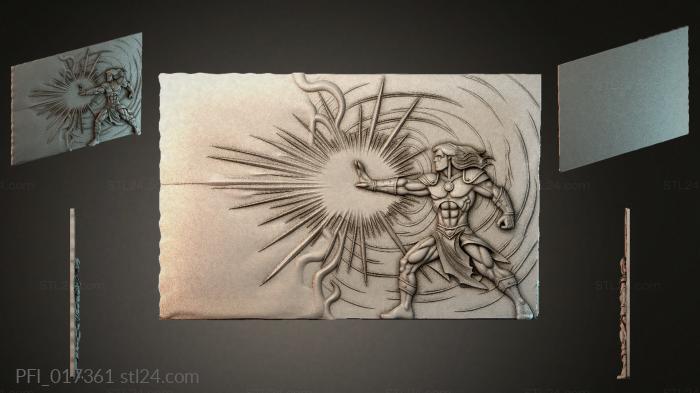 Панно фентези (PFI_017361) 3D модель для ЧПУ станка