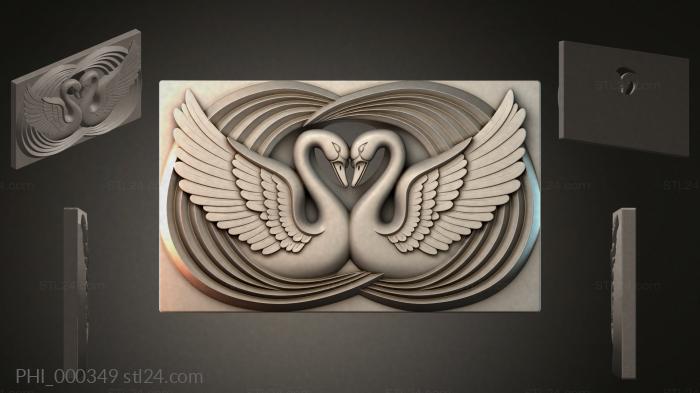 Different panels (PHI_000349) 3D models for cnc