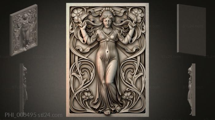 Different panels (PHI_000495) 3D models for cnc