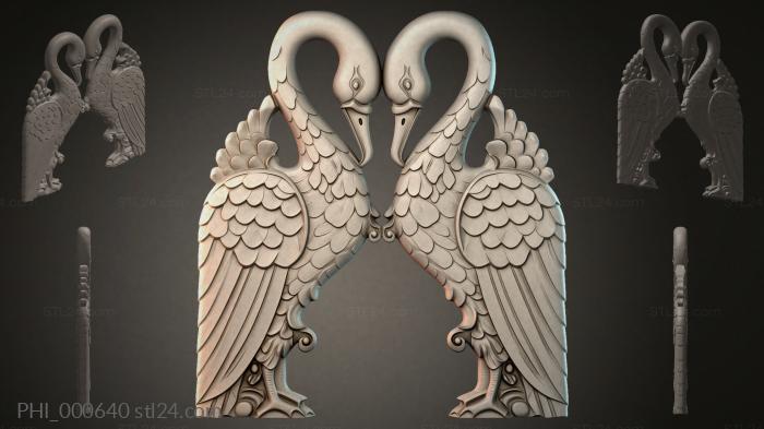 Different panels (PHI_000640) 3D models for cnc
