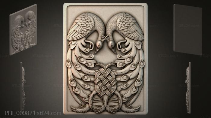 Different panels (PHI_000821) 3D models for cnc
