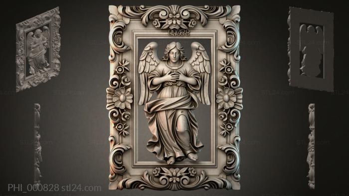 Different panels (PHI_000828) 3D models for cnc