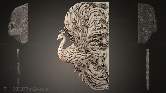 Different panels (PHI_000877) 3D models for cnc