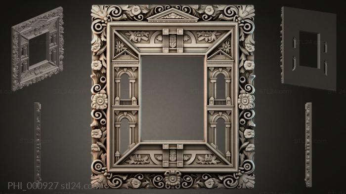 Different panels (PHI_000927) 3D models for cnc