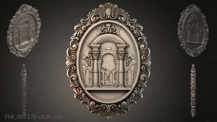 Different panels (PHI_001178) 3D models for cnc