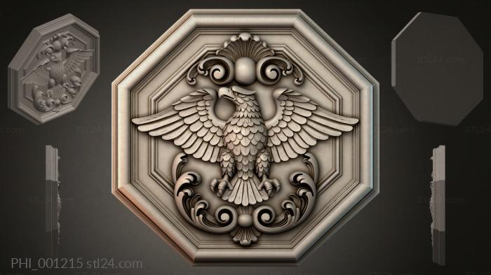Different panels (PHI_001215) 3D models for cnc