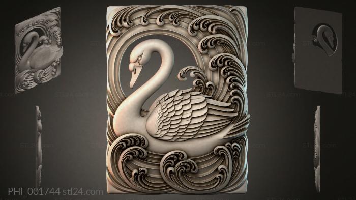 Different panels (PHI_001744) 3D models for cnc