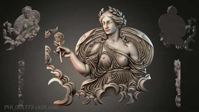 Different panels (PHI_001772) 3D models for cnc