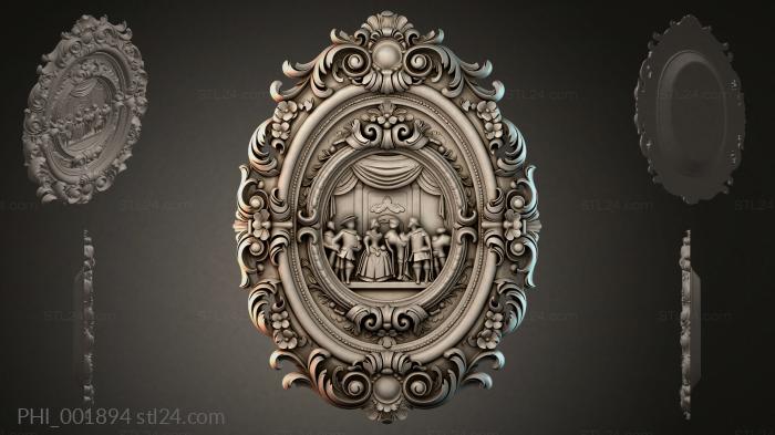 Different panels (PHI_001894) 3D models for cnc