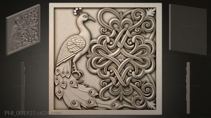 Different panels (PHI_001925) 3D models for cnc