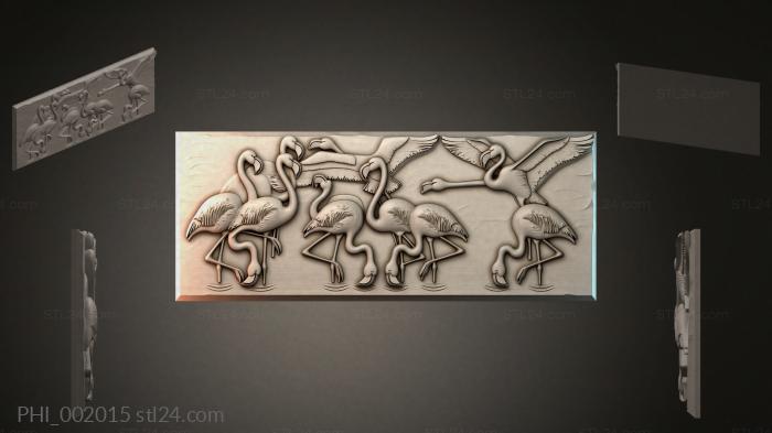 Different panels (PHI_002015) 3D models for cnc