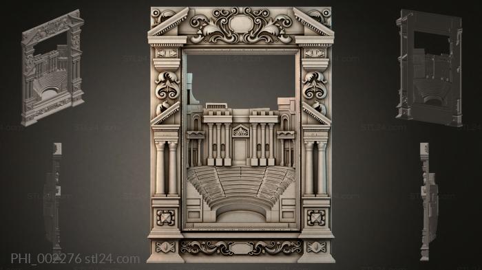 Different panels (PHI_002276) 3D models for cnc